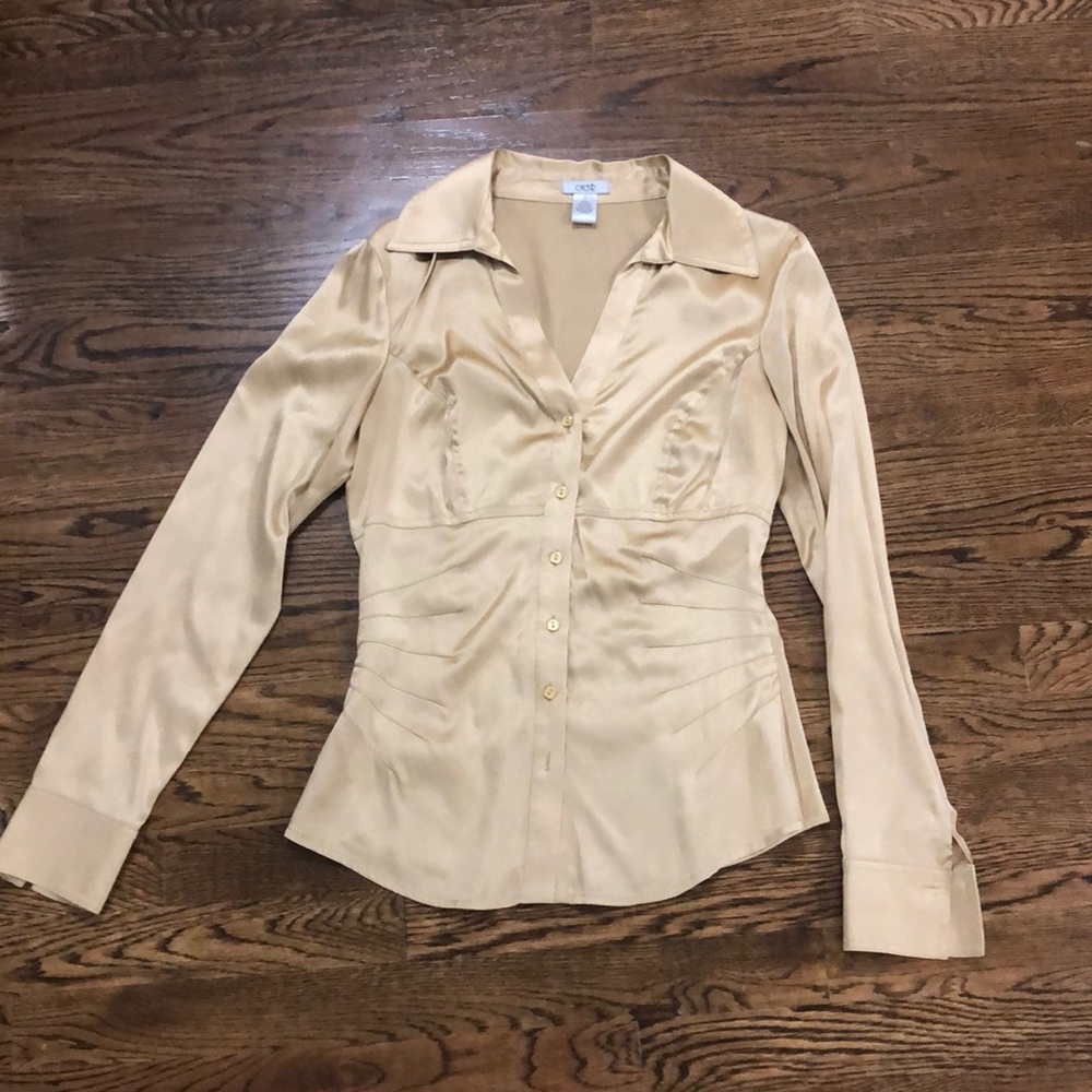 Women’s Cache Gold silk blouse size small